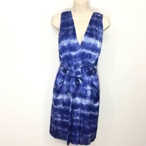 Adam by Adam Lippes 100% Silk Blue Tie Dye Dress